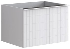 Mobile da bagno sotto lavabo Pixel bianco laccato opaco L 60 x H 40 x P 45.5 cm 2 cassetti, lavabo non incluso