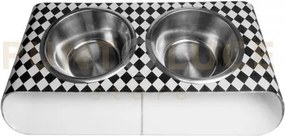 Portaciotole doppio medio pet bianco e nero