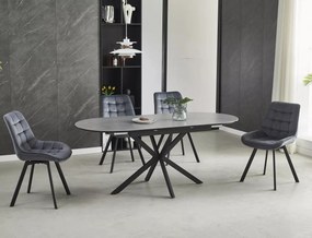 Tavolo Gaston Ceramic in ceramica grigio opaco – 140/180x80x75 cm