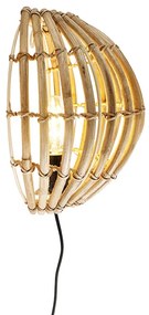 Applique da parete rustica in bambù - Canna