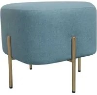 Pouf Poggiapiedi 41x41x41 cm in Tessuto Kate Verde