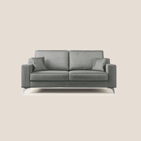 Michael divano moderno in morbido velluto impermeabile T01 grigio_chiaro 146 cm