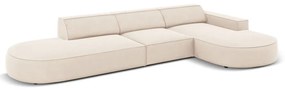 Divano angolare in velluto beige (angolo destro) Jodie - Micadoni Home