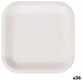 Set di piatti Algon Monouso Bianco Cartone 26 cm (36 Unità)