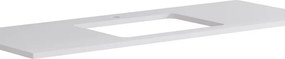 Top per lavabo semincasso Niwa 18045-MM L 120 x H 1.8 x P 46 cm laccato opaco bianco truciolare