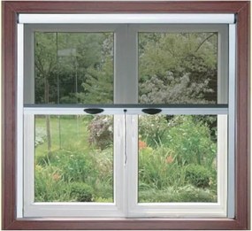 Zanzariera in kit finestra con freno 80x160 bianco Avvolgibile a molla con frizione