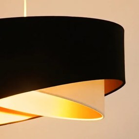 Brilagi - Lampadario LED a sospensione con filo LYRA 1xE27/15W/230V nero/color crema/oro