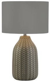 Lampada Da Scrivania Fondamentale Acciaio Grigio Ceramica Bianco 1 Luce E14