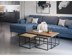 Set di 3 tavolini in colore naturale 60x110 cm Camelia - Marckeric