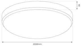 Plafoniera LED MAYA LED/10W/230V Ø 26 cm cromo lucido