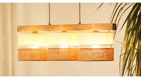 Brilagi - Lampadario a sospensione con filo FOREST 3xE27/15W/230V pino/beige/color crema