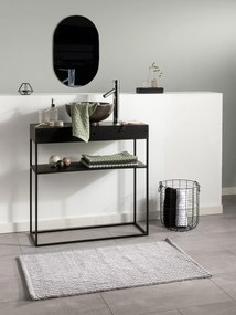 benuta Nest Tappeto da bagno Bono Grigio/Bianco 60x100 cm - Tappeto design moderno soggiorno