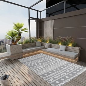 Tappeto Da Esterno Arakıl Grigio 160x230 Cm İn Pp /