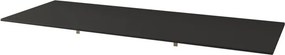 Top per lavabo Domino BADEN HAUS L 121 x H 1 x P 46 cm nero mdf, opaco