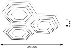 Rabalux 71115- Plafoniera LED dimmerabile BITSI LED/72W/230V 3000/6000K+RC