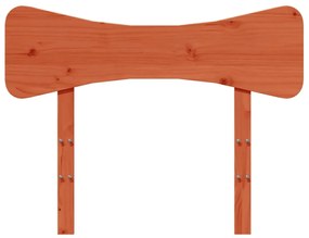 Testiera marrone cera 90 cm in legno massello di pino