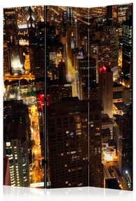 Paravento City by night Chicago, USA [Room Dividers]