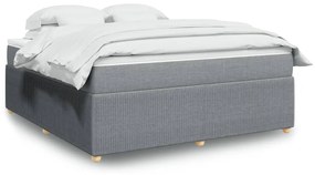 Giroletto A Molle Con Materasso Grigio Chiaro180x200 Cm Tessuto /