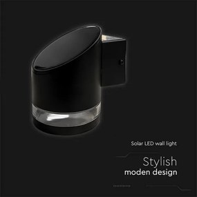 LED Applique solare da esterno LED/1W/3,7V 3000K IP54 1200 mAh nero