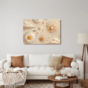 Quadro su tela – Cielo stellato e sole