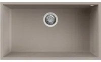 Lavello Elleci Incasso 1 vasca 76x44 Quadra 130 Sottotop Granitek Grigio Tortora LGQ13043BSO