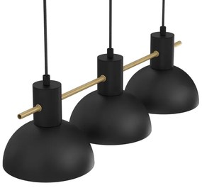 Lampadario a sospensione con filo ESTATE MINI 3xE27/15W/230V nero