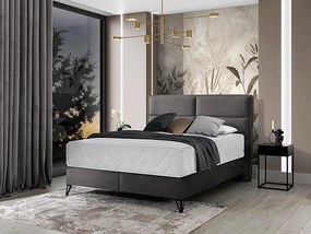 Letto matrimoniale boxspring Svezia - 160 x 200 cm , Grigio grafite