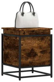 Contenitore Con Coperchio Rovere Fumo 40x40x51,5cm Truciolato /