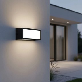 Applique Flute Design - E27 Nero per Esterni IP65