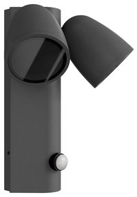 Applique da Esterno IP65 2xGU10 con Sensore movimento AXIS - Grigia