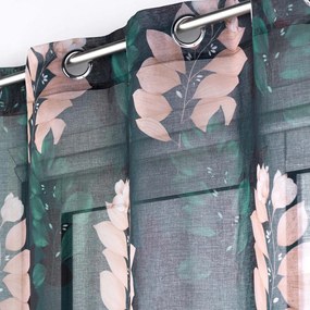 Tenda in voile verde scuro 140x280 cm Belline - douceur d'intérieur