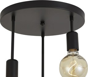 Plafoniera moderna nera 3 luci - Facil