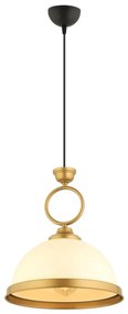 Lampadario a sospensione su cavo MONZA 1xE27/40W/230V diametro 26 cm crema/bronzo