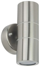 Applique Esterno Moderna Landon Acciaio 2 Luci Gu10 Ip54