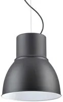 Sospensione Industrial-Minimal Breeze Metallo Grigio 1 Luce E27 D46,5Cm