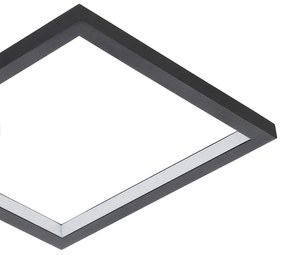 Plafoniera Moderna Gafares Alluminio Nero Luce Led Integrato 15W Ip20