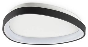 Plafoniera Contemporanea Gemini Metallo Nero Led Integrato 23W 3000K Ip20