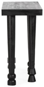 Tavolo consolle nero in mango massiccio 40x130 cm Inaya – MOME