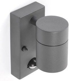 Lampada da parete per esterni antracite IP44 con sensore di movimento - Solo