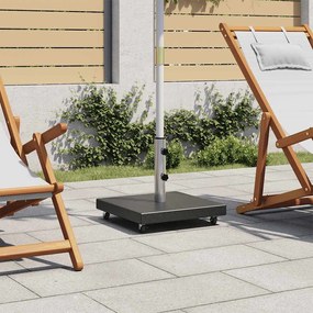 Base Per Parasole İn Granito 30 Kg Quadrata Nera /