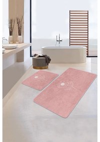 Set di tappetini per il bagno in velluto rosa 2 pz 60x100 cm – Mila Home