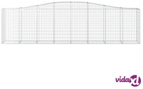 vidaXL Cesto Gabbione ad Arco 400x50x100/120 cm Ferro Zincato