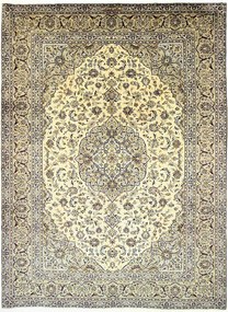 Kashan Tappeto 370 x 270 Beige (Iran) Annodato A Mano