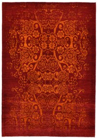 Loribaft Tappeto persiano 140 x 210 Rosso (Iran) Annodato A Mano