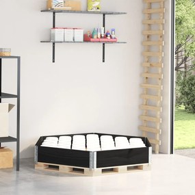 Fioriera Rialzata Esagonale Nera 160x160cm Legno Di Pino /