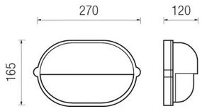 Delta Ovale Led Con Griglia 13W 4000°K