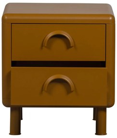 Comodino giallo ocra in metallo Rune – WOOOD