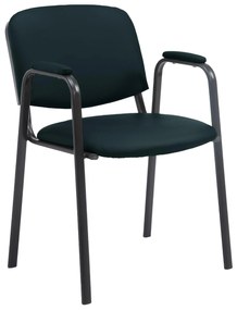Sedia Ospiti Ken Pro İn Ecopelle: Comfort E Stile Professionale / Schwarz