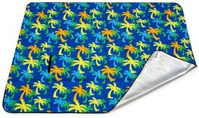 Coperta da picnic in blu con motivo a palma Larghezza: 150 cm | Lunghezza: 200 cm