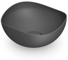 Lavabo da appoggio irregolare in ceramica H 8.7 x L 37.5 cm nero